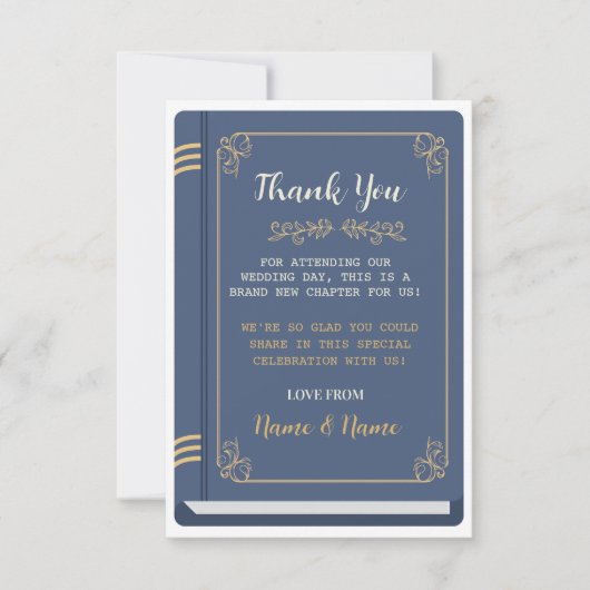 Invitation Mariage Livres Bibliothèque Merci Love Story (Devant)