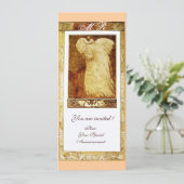 Invitation MARIAGE LOVE PEACOCK MONOGRAM, brun blanc rose (Debout devant)