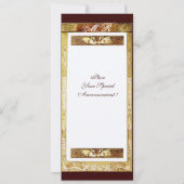 Invitation MARIAGE LOVE PEACOCK MONOGRAM, Sepia Brown Blanc (Dos)