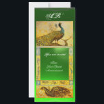 Invitation MARIAGE LOVE PEACOCKS MONOGRAM, vert brun<br><div class="desc">Design Art Nouveau élégant,  classe,  vibrant,  avec des pierres précieuses 3D brillantes,  développement graphique numérique par Bulgan Lumini.Facile à customiser avec votre propre texte comme faire-part nuptiale,  cartes de place,  économiser la date,  merci,  douches nuptiales,  anniversaires,  fêtes,  douches fiançailles,  ou à peu près tout événement que vous souhaitez!</div>