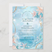 Invitation Mariage Lumière Océanique Éthérée (Devant)