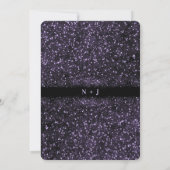 Invitation Mariage Lumières Scintillantes Strass Violet (Dos)