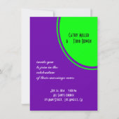 Invitation Mariage lumineux de mod de pourpre et de vert de (Devant)
