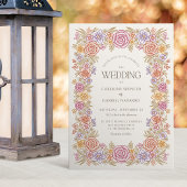Invitation Mariage lunaire de chute florale