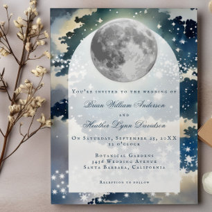 Invitation Mariage lunaire de nuit