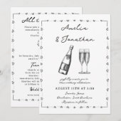 Invitation Mariage lunatique (Devant / Derrière)