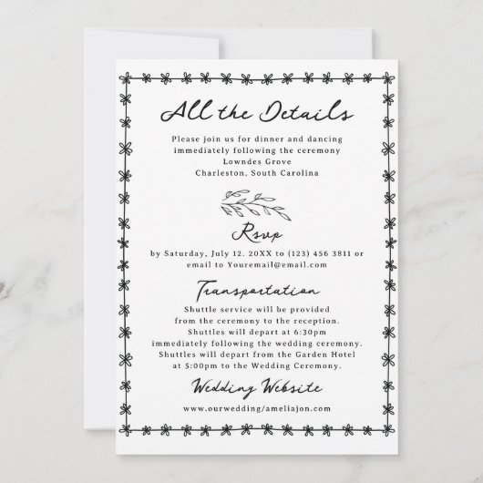 Invitation Mariage lunatique (Dos)
