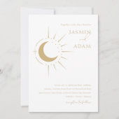 Invitation Mariage Lune et Étoiles Célestes (Devant)