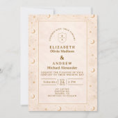 Invitation Mariage Lune Et Étoiles Célestes (Devant)