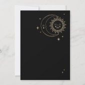 Invitation Mariage Lune Noire Céleste Dorée (Dos)