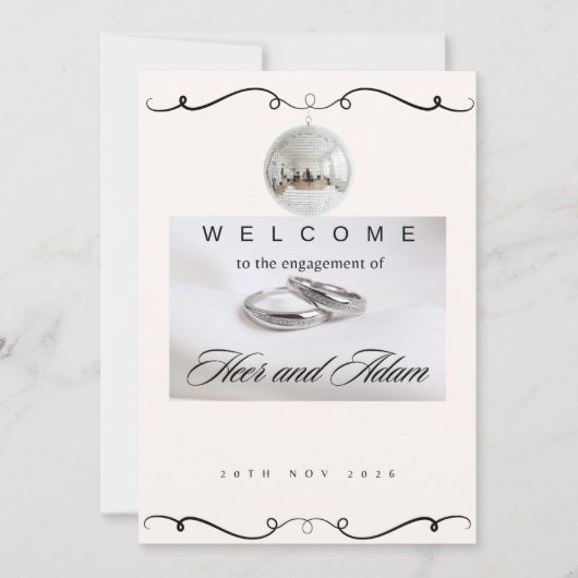 Invitation Mariage Luxe Argent Et Diamant (Devant)