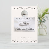 Invitation Mariage Luxe Argent Et Diamant (Debout devant)
