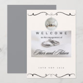 Invitation Mariage Luxe Argent Et Diamant (Devant / Derrière)