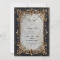 Mariage Luxe Or Baroque Marbre Blanc