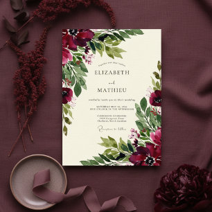 Invitation Mariage luxueux d'automne en Bourgogne
