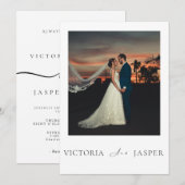 Invitation Mariage Luxueux Élégant Minimaliste Moderne (Devant / Derrière)