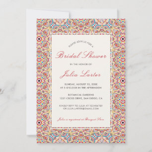 Invitation Mariage Luxueux Métallisé Pailleté Géométrique