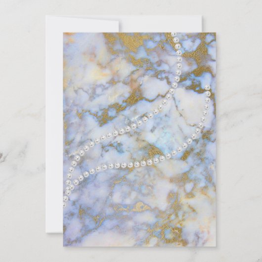 INVITATION MARIAGE LUXUEUX PEARLES EN MARBRE PURPLE (Dos)