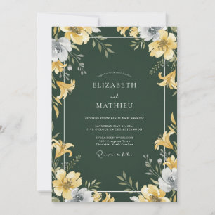 Invitation Mariage Lys Forêt d'Or