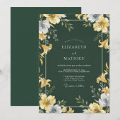 Invitation Mariage Lys Forêt d'Or (Devant / Derrière)