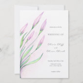 Invitation Mariage Lys mauve doux (Devant)