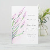 Invitation Mariage Lys mauve doux (Debout devant)