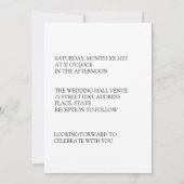 Invitation mariage lys vintage (Dos)