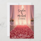 Invitation Mariage Magazine Couverture Rose Pétales (Devant)