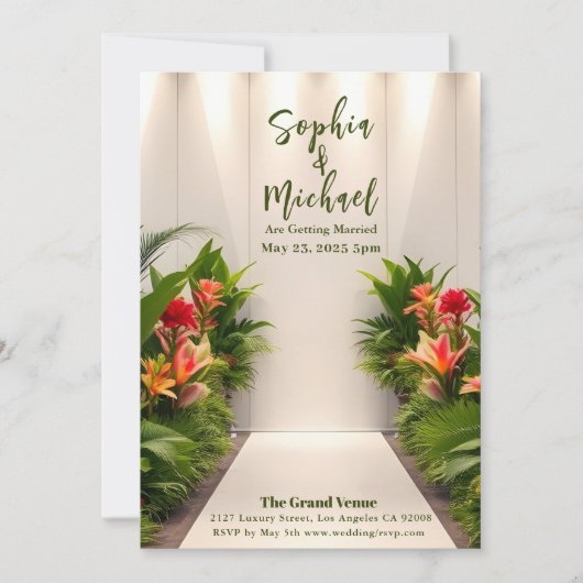 Invitation Mariage Magazine Couverture Tropical (Devant)