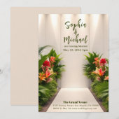 Invitation Mariage Magazine Couverture Tropical (Devant / Derrière)
