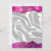 Invitation Mariage Magenta Agate Blanc Soie (Dos)