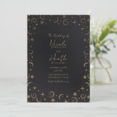 Invitation Mariage Magie Fantaisiste Tourbillons Célestes (Debout devant)