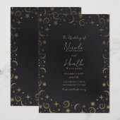 Invitation Mariage Magie Fantaisiste Tourbillons Célestes (Devant / Derrière)