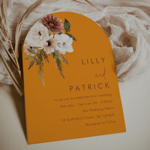 Invitation Mariage Magique Bohème Floral sous le Soleil