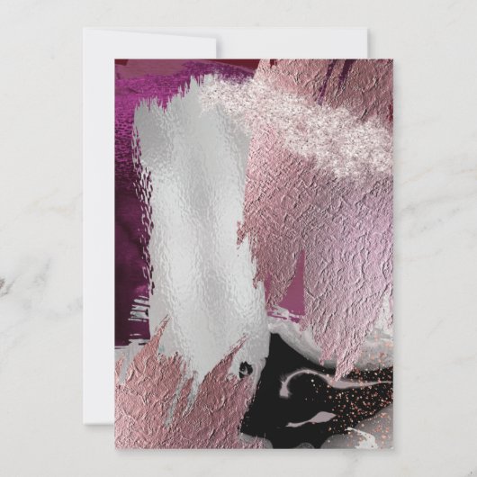 Invitation Mariage | Magnifique Gras Cassis Plum Abstrait (Dos)