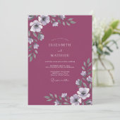 Invitation Mariage Magnolia Blanc aux Fruits (Debout devant)