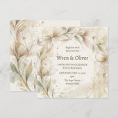 Invitation Mariage Magnolia Ivoire (Devant / Derrière)
