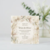 Invitation Mariage Magnolia Ivoire (Debout devant)
