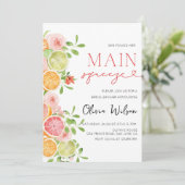 Invitation Mariage Main Squeeze - Mariée Citron Citrus (Debout devant)