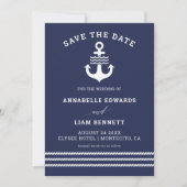 Invitation Mariage Maison de Lac d'Ancre Maritime Nautique (Devant)