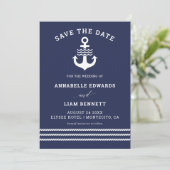 Invitation Mariage Maison de Lac d'Ancre Maritime Nautique (Debout devant)