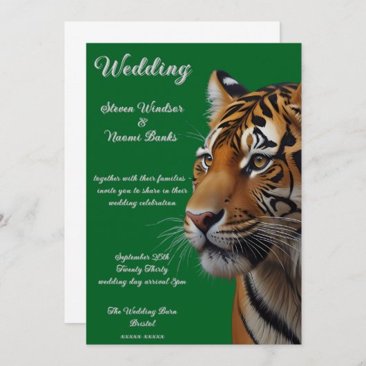 Invitation Mariage Majestic Elegance (Devant / Derrière)