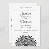 Invitation Mariage Mandala (Devant / Derrière)