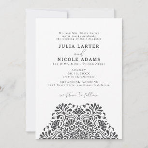 Invitation Mariage mandala arc-en-ciel vibrant de la fiesta m