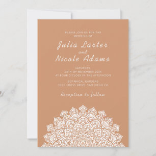 Invitation Mariage Mandala Croissant de Lune Radieux et Aérie
