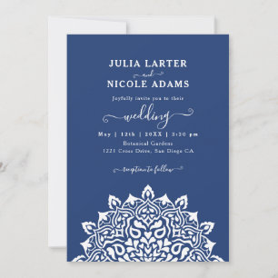 Invitation Mariage mandala d'arc floral Art Nouveau arabe