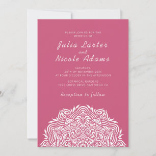 Invitation Mariage Mandala de coordonnées d'arche de joyau pe