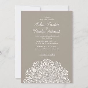 Invitation Mariage Mandala de style Art déco orné classique