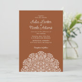 Invitation Mariage Mandala de style Art déco orné classique (Debout devant)