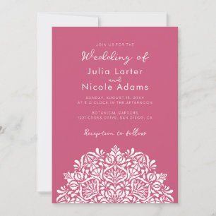 Invitation Mariage Mandala Délice de Parfum Floral Vibrant